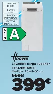 Hoover - Lavadora Carga Superior THO286TM5-S