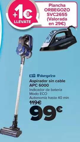 Orbegozo - Aspirador Sin Cable APC 6000