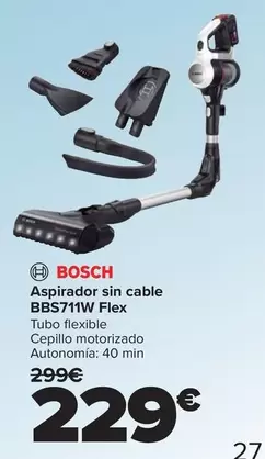 Bosch - Aspirador Sin Cable BBS711W Flex