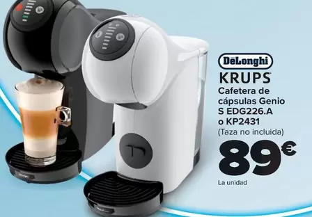 DeLonghi - Krups Cafetera De Cápsulas Genio S EDG226.A O KP2431