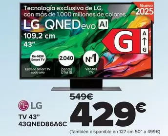 LG - Tv 43" 43qned86a6c