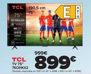 TCL - Tv 75" 75c61kx2