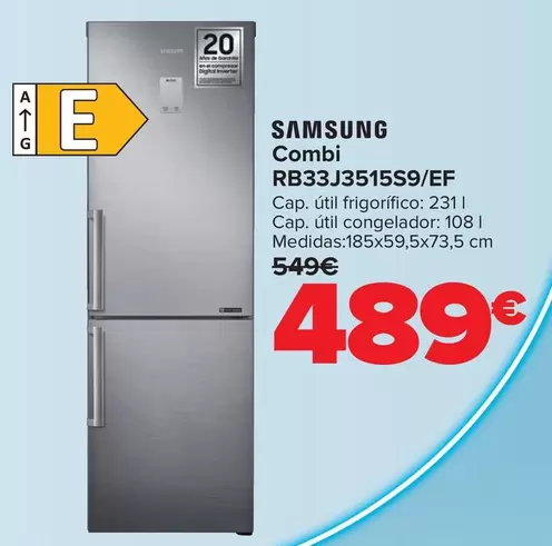 Samsung - Combi Rb33j3515s9/ef