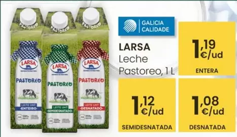 Larsa - Leche Pastoreo, 1 L Desnatada