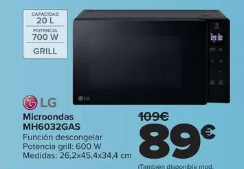 LG - Microondas Mh6032gas