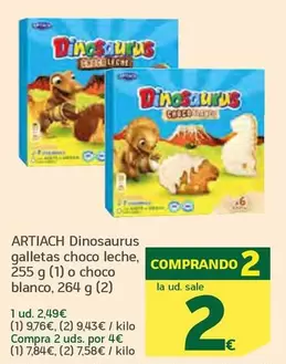 Artiach - Dinosaurus Galletas Choco Leche O Choco Blanco