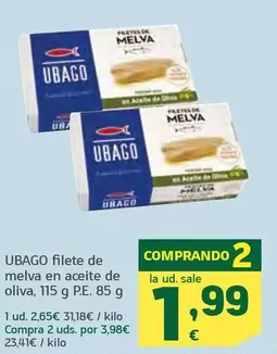 Ubago - Filete De Melva En Aceite De Oliva