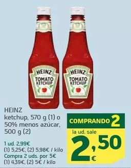 Heinz - Ketchup O 50% Menos Azucar