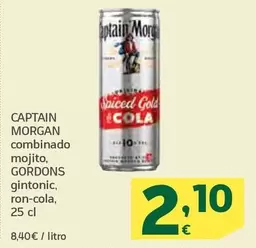 Captain Morgan / Gordons - Combinado Mojito, Gintonic, Ron-cola