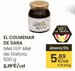 El Colmenar De Sara - Miel I.X.P. Miel De Galicia, 500 G