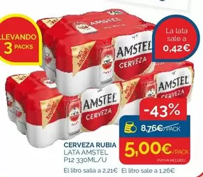 Amstel - Cerveza Rubia