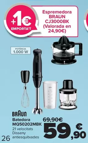 Braun - Batidora MQ50202MBK