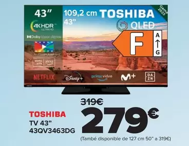 Toshiba - Tv 43" 43qv3463dg