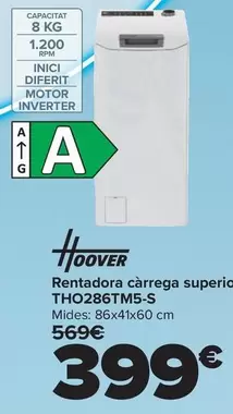 Hoover - Lavadora Carga Superior THO286TM5-S