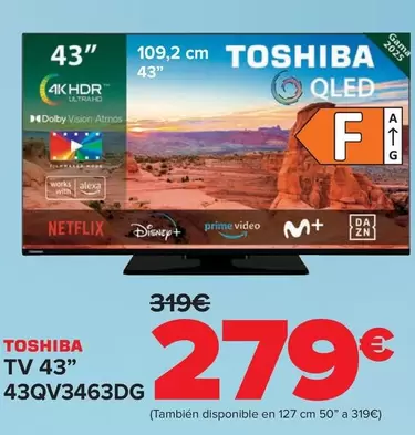 Toshiba - Tv 43" 43QV3463DG