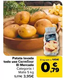 Carrefour El Mercado - Patata Lavada Todo Uso