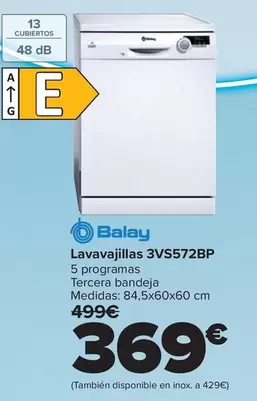 Balay - Lavavajillas 3VS572BP