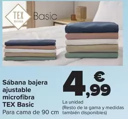 Tex Basic - Sábana Bajera Ajustable Microfibra 