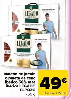 Legado Elpozo - Maletín De Jamón O Paleta De Cebo Ibérico 50% Raza Ibérica 