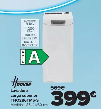Hoover - Lavadora Carga Superior THO286TM5-S