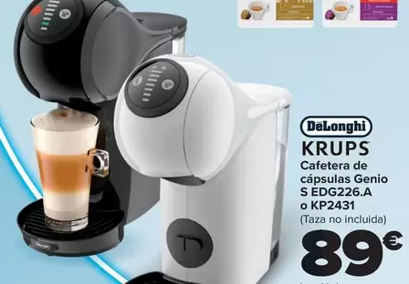 DeLonghi - Krups Cafetera De Cápsulas Genio S EDG226.A O KP2431