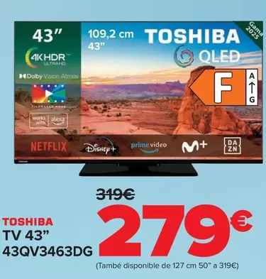 Toshiba - Tv 43" 43QV3463DG