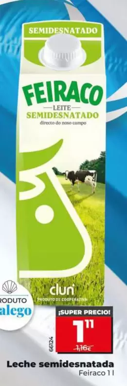 Feiraco - Leche Semidesnatada