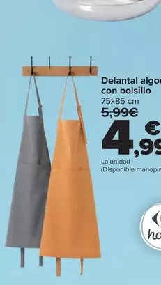 Tex Home - Delantal Algodón Con Bolsillo