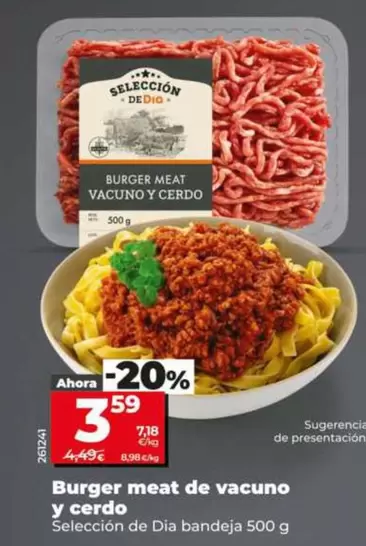 Seleccion De Dia - Burger Meat De Vacuno Y Cerdo 