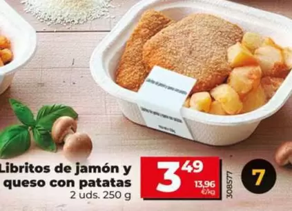 Libritos De Jamón Y Queso Con Patatas