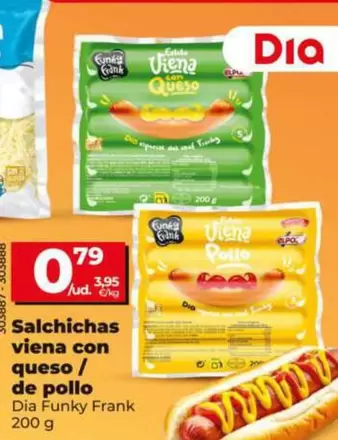 Dia Funky Frank - Salchichas Viena Con Queso/De Pollo