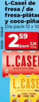 Dia - L-Casei De Fresa/De Fresa-Plátano Y Coco-Piña