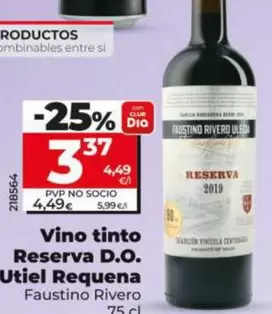 Faustino Rivero - Vino Tinto Reserva D.O. Utiel Requena 