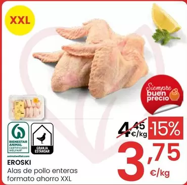 Eroski - Alas De Pollo Enteras Formato Ahorro