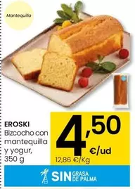 Eroski - Bizcocho Con Mantequilla Y Yogur