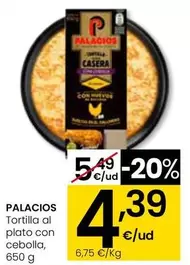 Palacios - Tortilla Al Plato Con Cebolla