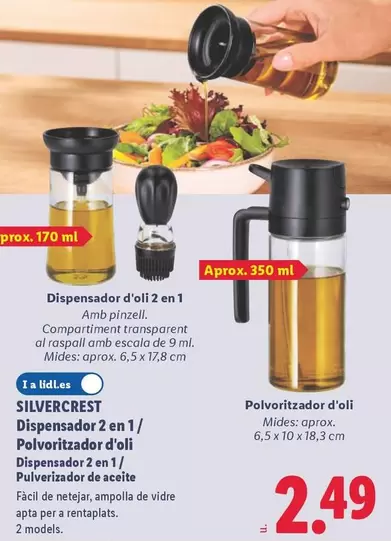 SilverCrest - Dispensador 2 En 1/Polvoritzador d'Oli
