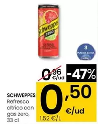 Schweppes - Refresco Cítrico Con Gas Zero