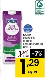 Kaiku - Leche Sin Lactosa Semidesnatada