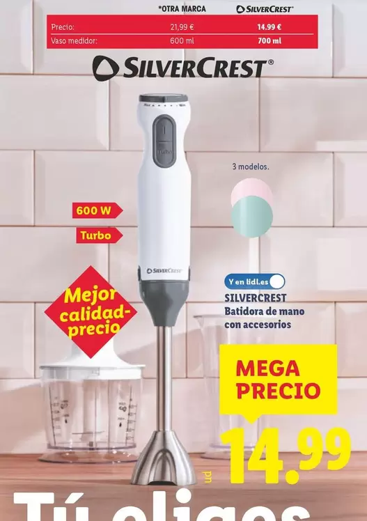 SilverCrest - Batidora De Mano Con Accesorios