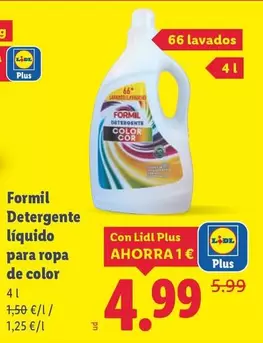 Formil - Detergente Líquido Para Ropa De Color