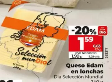 Dia Seleccion Mundial - Queso Edam En Lonchas 