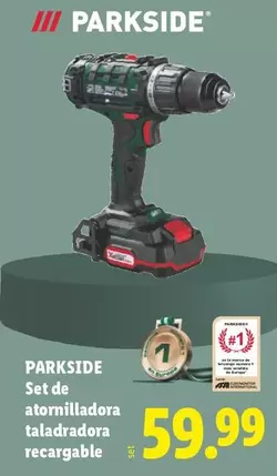 Parkside - Set De Atornilladora Taladradora Recargable