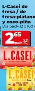 Dia - L-casei De Fresa/ De Fresa Platano Y Coco Pina