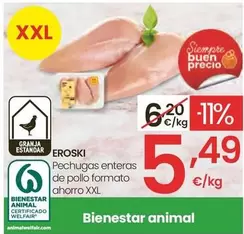 Eroski - Pechugas Enteras De Pollo Formato Ahorro XXL