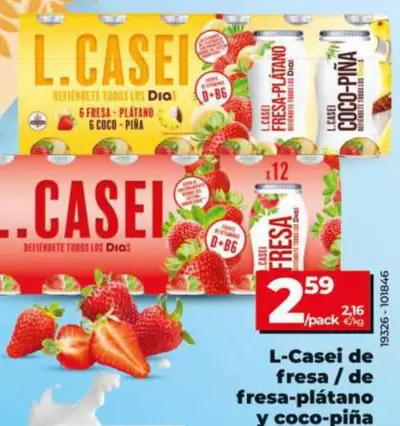 Dia - L-Casei De Fresa/De Fresa-Plátano Y Coco-Piña