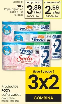 Foxy - Papel Higiénico Seda 4 + 2