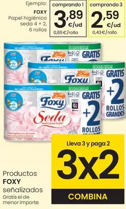 Foxy - Papel Higiénico Seda 4 + 2