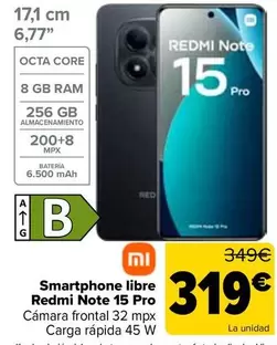Xiaomi - Smartphone Libre Redmi Note 15 Pro