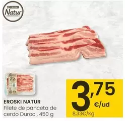Eroski Natur - Filete De Panceta De Cerdo Duroc